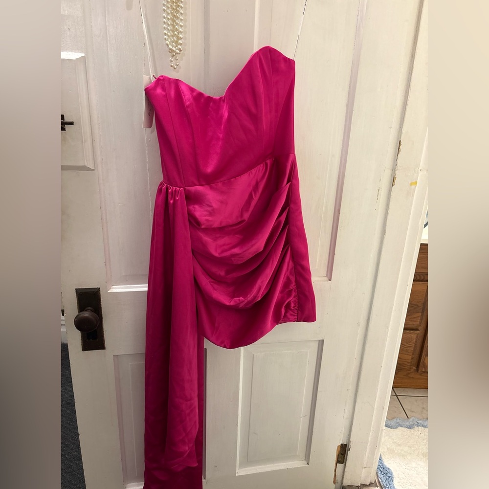 Katie May Fuchsia Strapless Gown